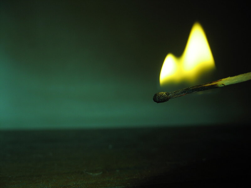 Burning Matchstick — Yellow, Dramatic