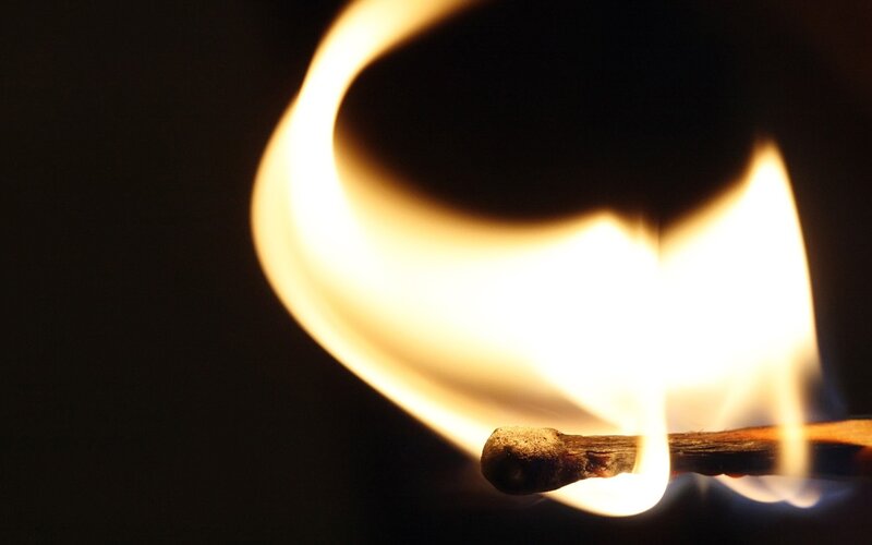 Burning Matchstick — Yellow