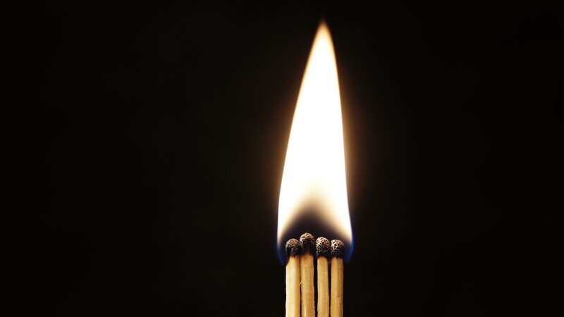 Burning Matchsticks — Black