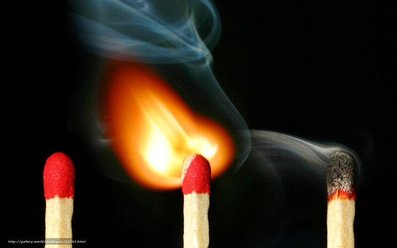 Burning matchsticks