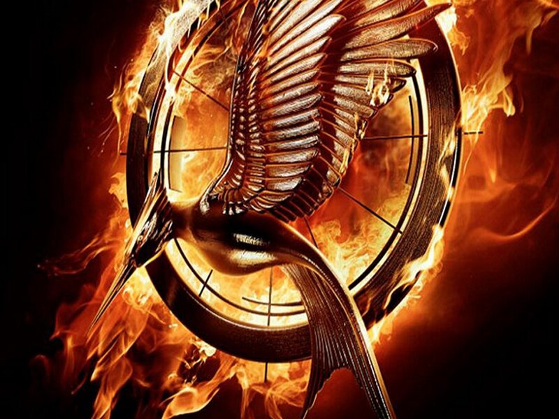 Burning Mockingjay Symbol — Orange