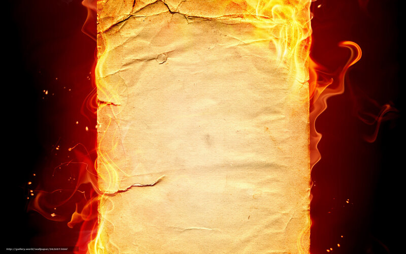 burning parchment paper
