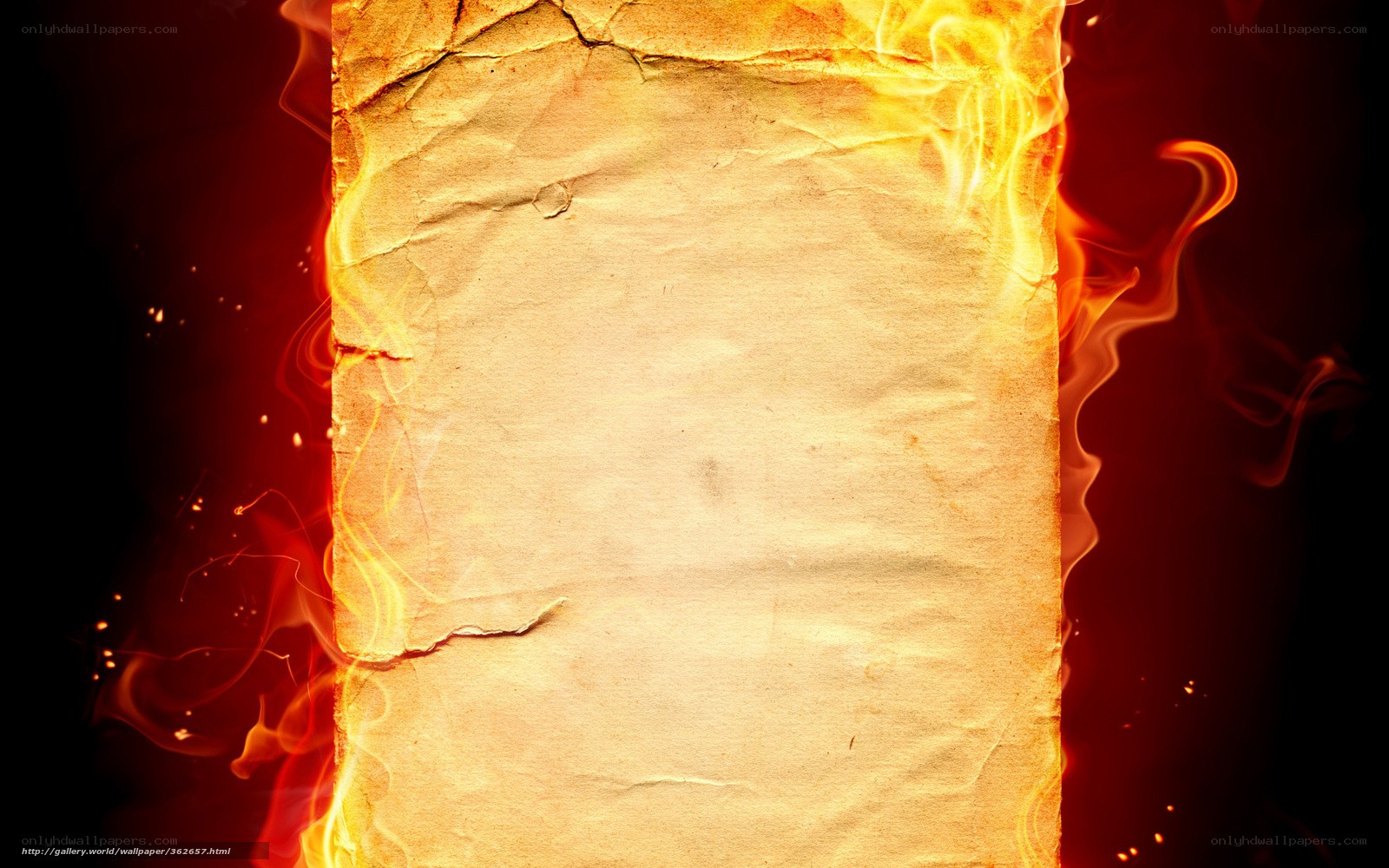 burning parchment paper