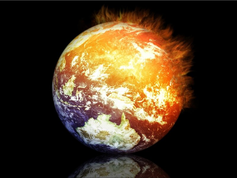 Burning Planet Earth — Orange, Dramatic