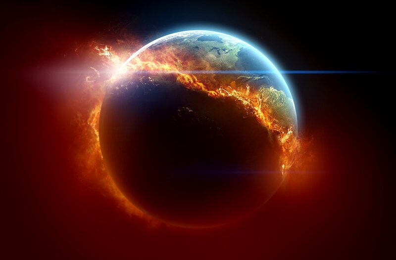 Burning Planet Earth — Red