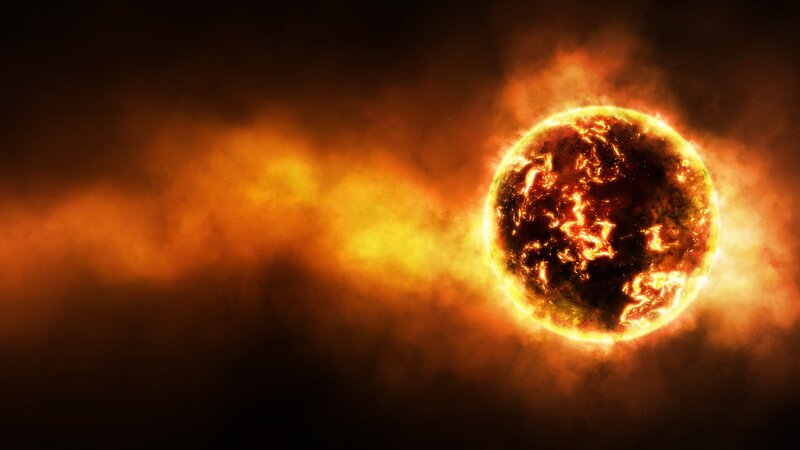 Burning Planet — Orange, Dramatic