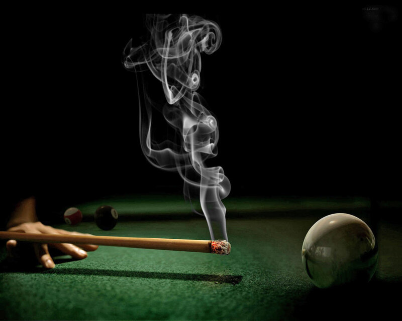 Burning Pool Cue