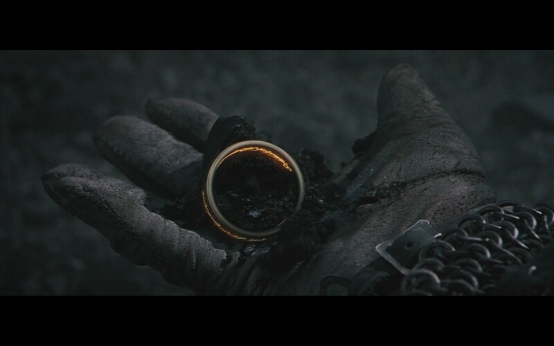 burning ring in a hand