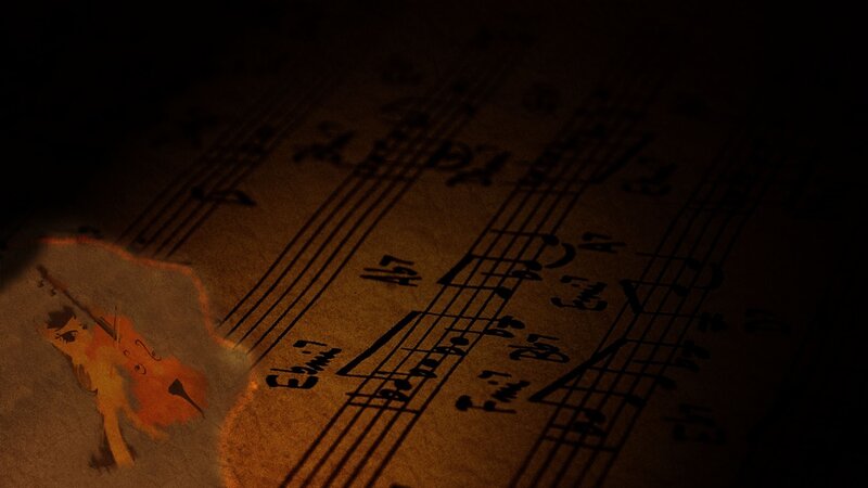 Burning Sheet Music — Brown