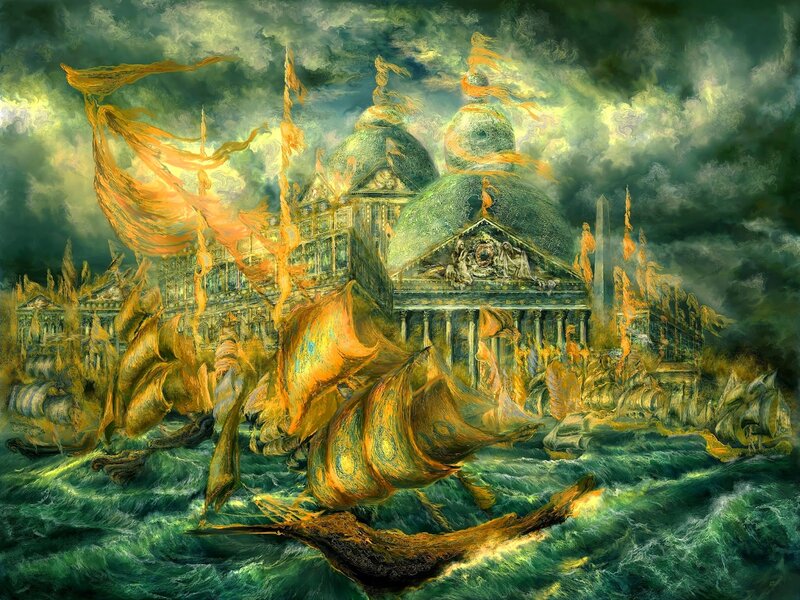 Burning Ships and City