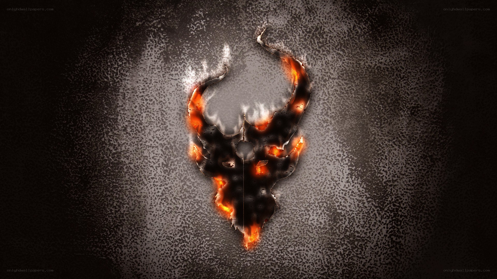 burning skull logo