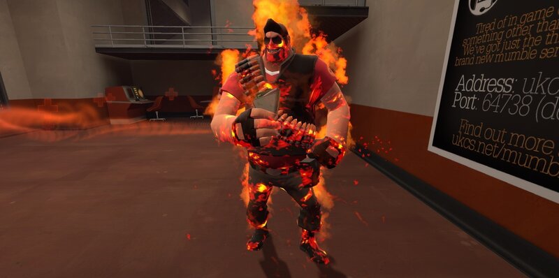 burning team fortress 2 character