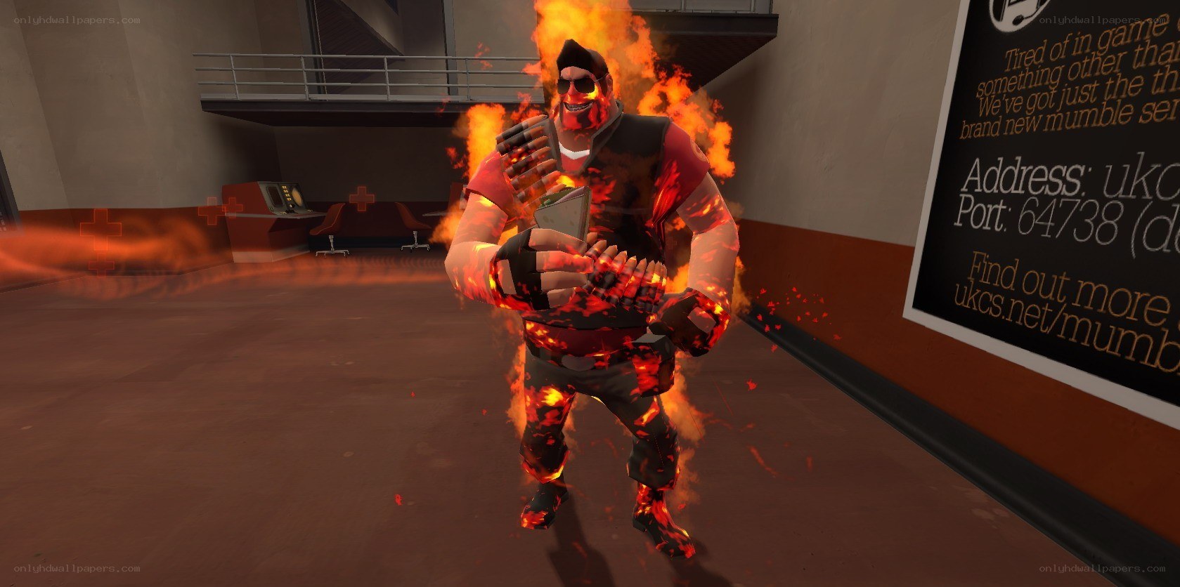 burning team fortress 2 character