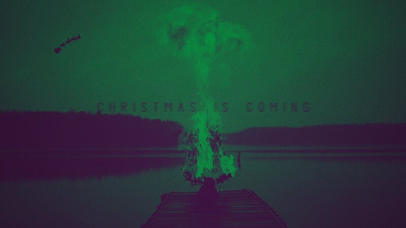 Burning Tree on Dock