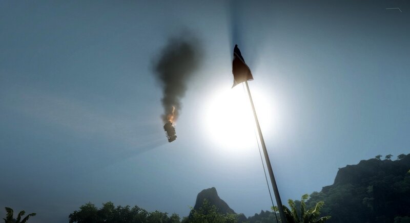 Burning Vehicle in Sky