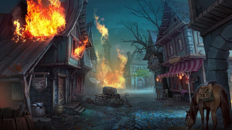 Burning Village Street