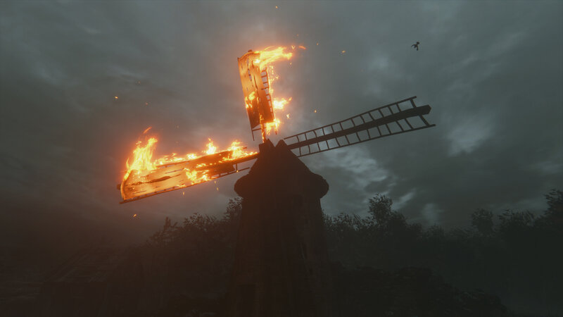 Burning Windmill
