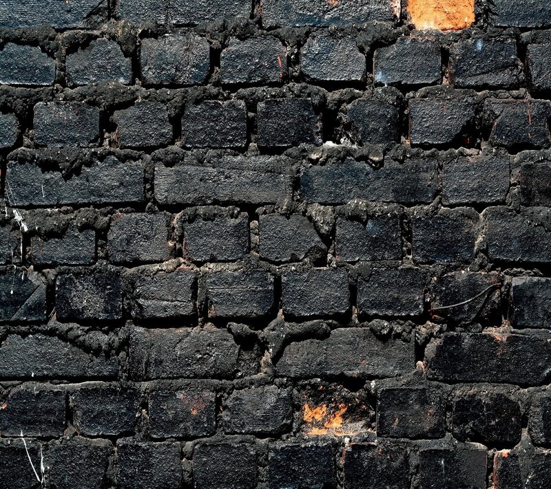 Burnt Brick Wall — Black