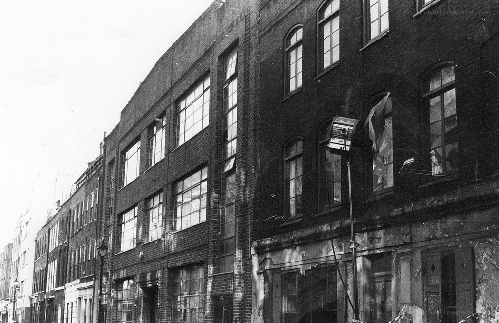 Burnt building on a street