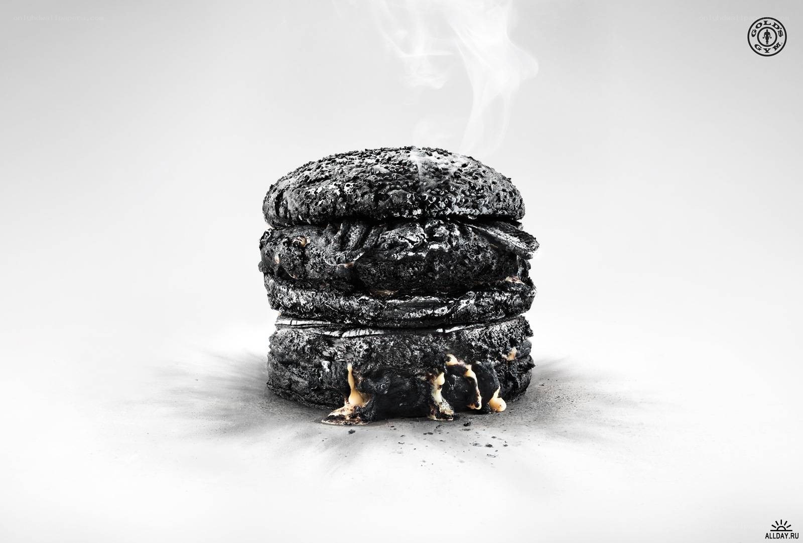 burnt burger advertisement