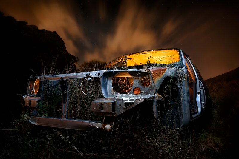 Burnt Car Wreckage