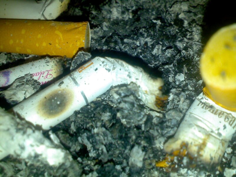Burnt Cigarette Butts
