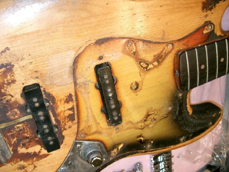 Burnt Electric Guitar