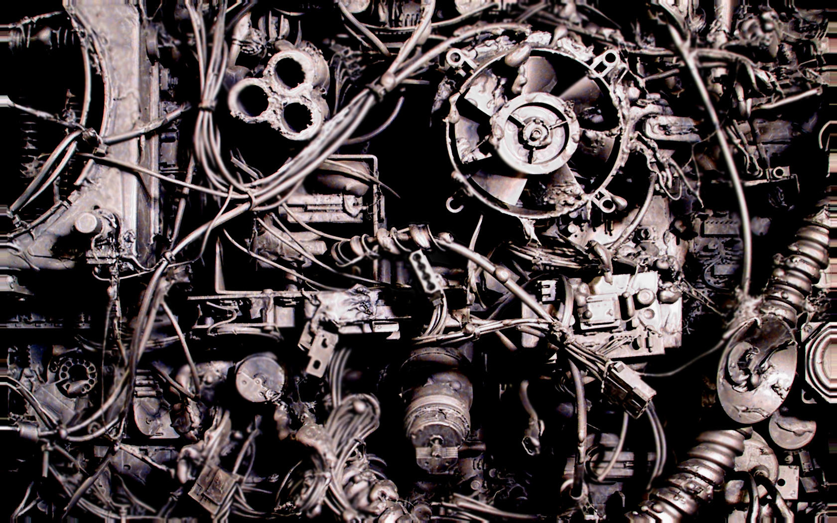 burnt engine components