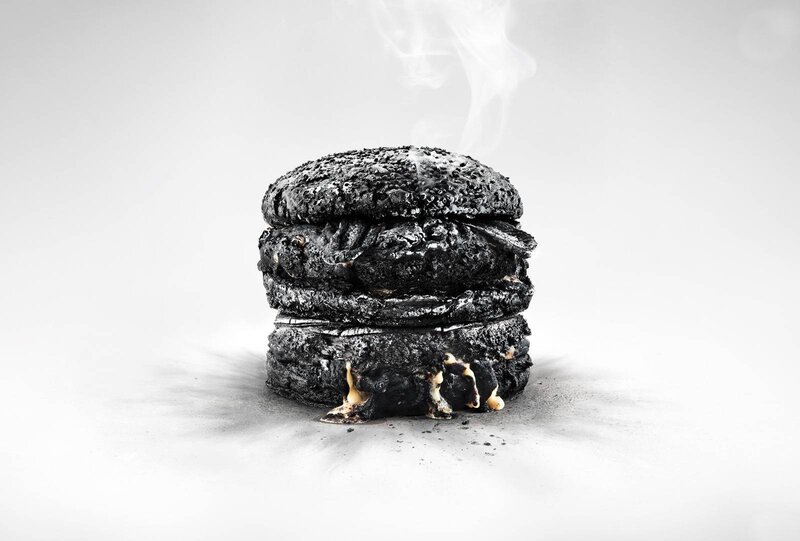 Burnt Hamburger Stack