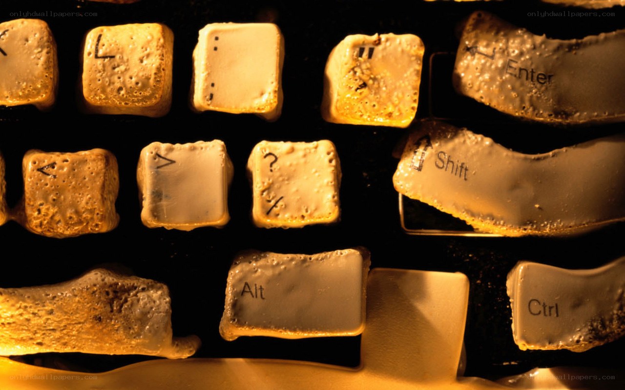 burnt keyboard keys