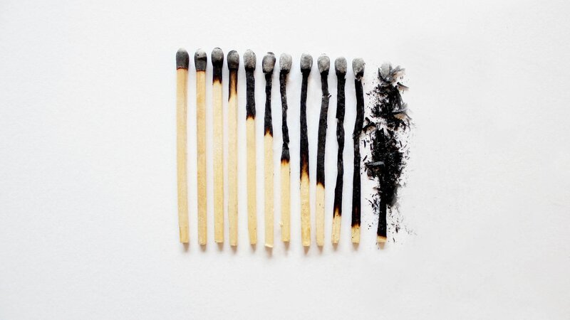 Burnt Matches in Row — White