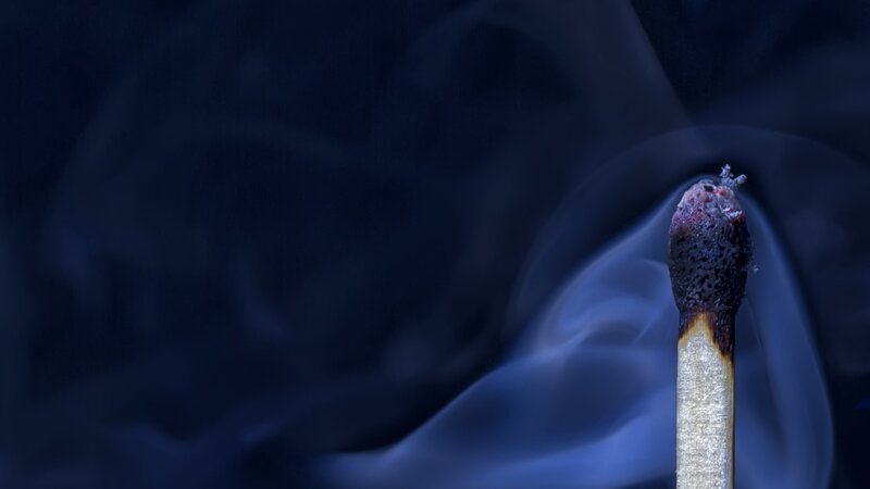 Burnt Matchstick — Blue, Dramatic
