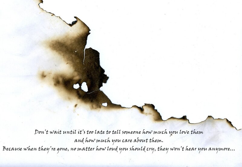 Burnt Paper with Text
