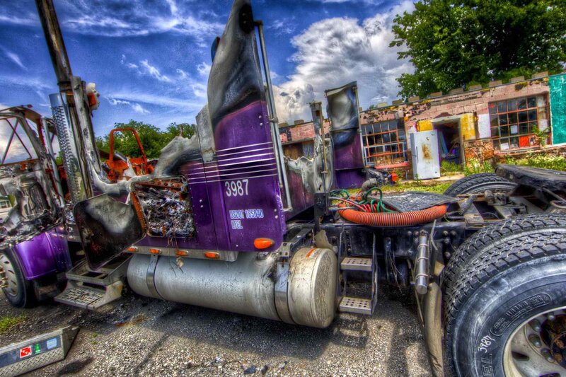 Burnt Purple Truck