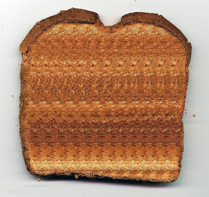 burnt toast slice
