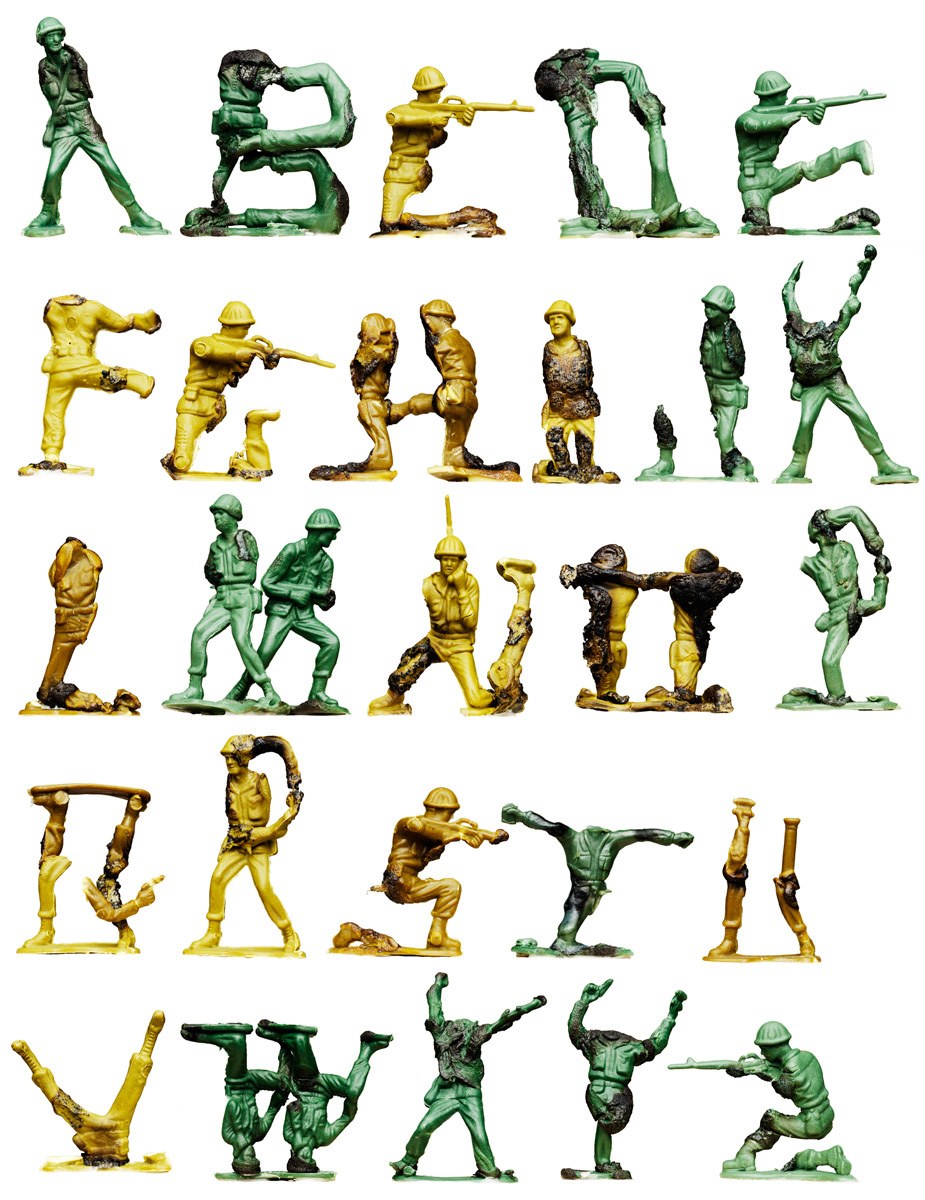 Burnt toy soldiers