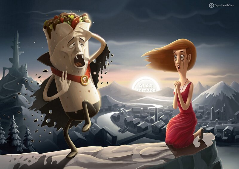 Burrito Monster and Woman