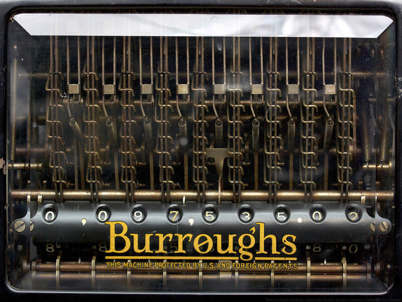Burroughs adding machine mechanism