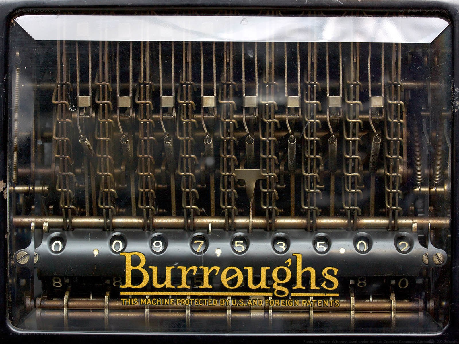 Burroughs adding machine mechanism