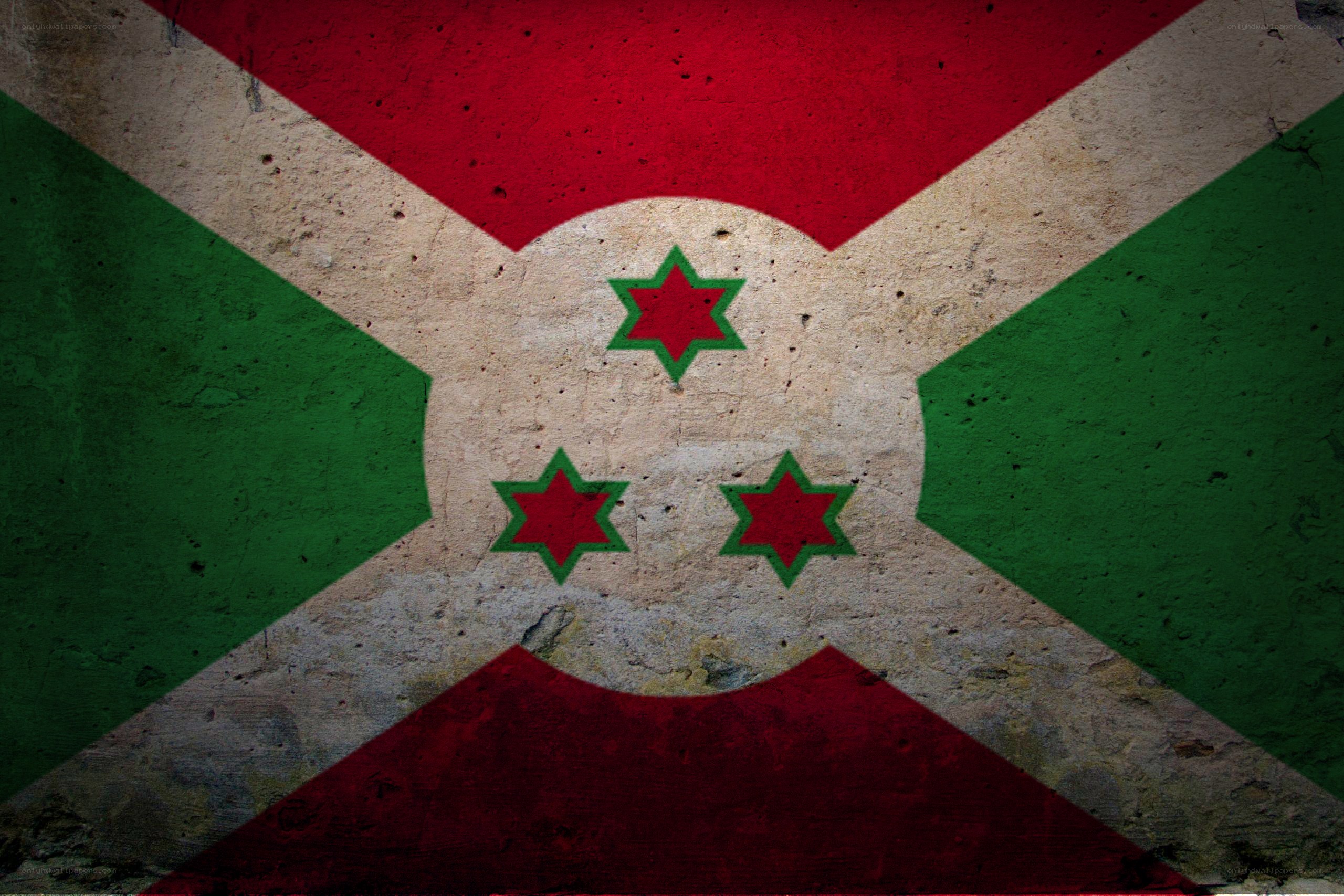 Burundi flag on textured wall