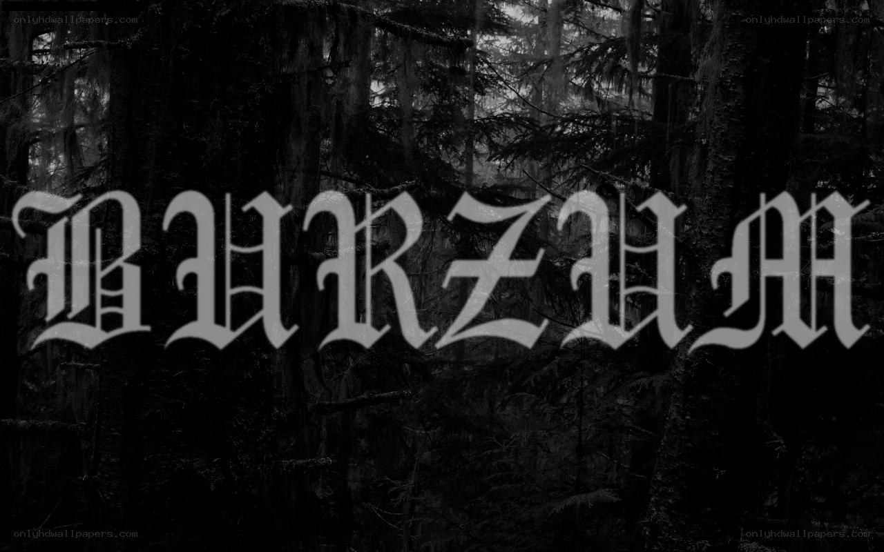 Burzum logo in forest