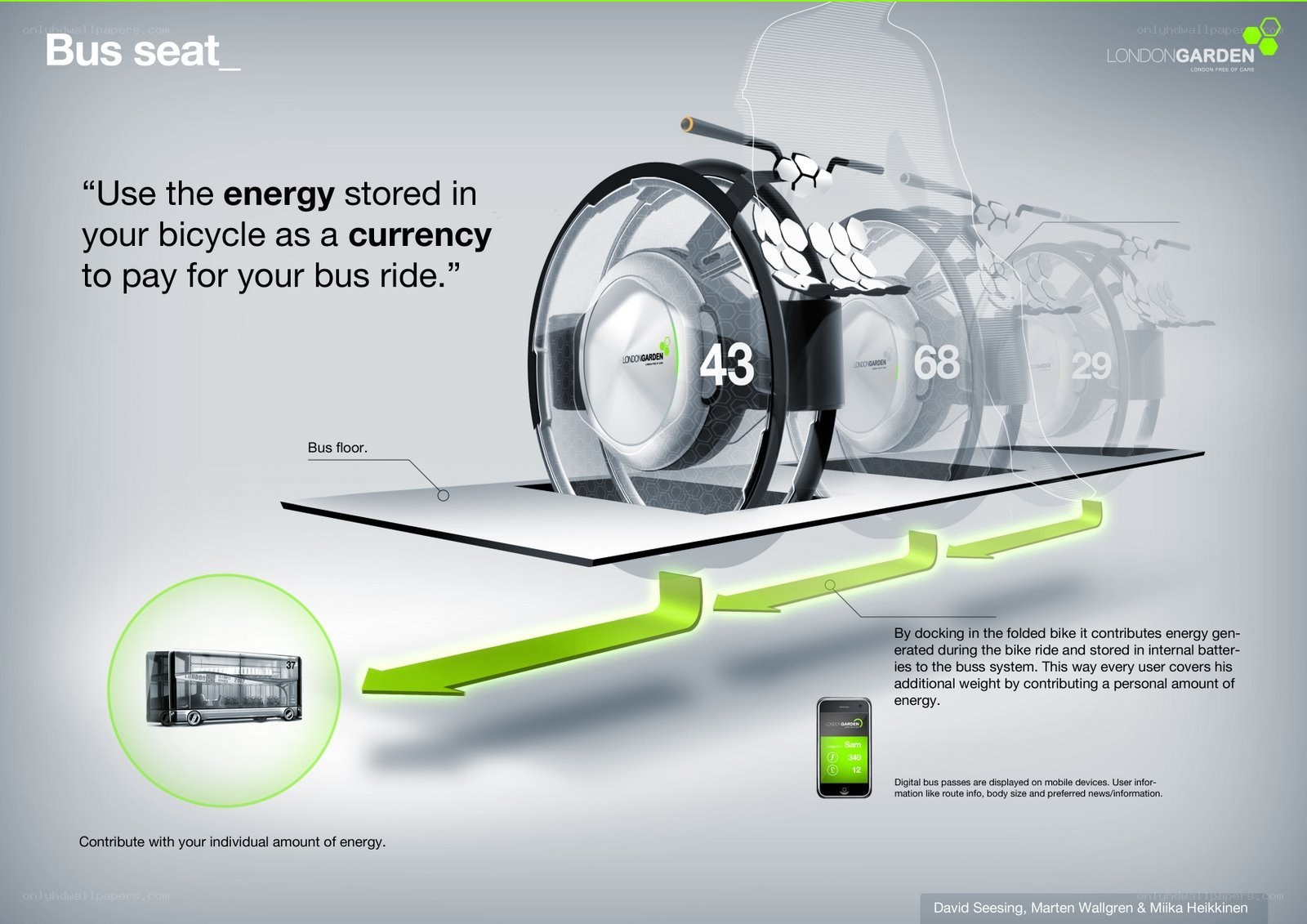 Bus seat energy payment