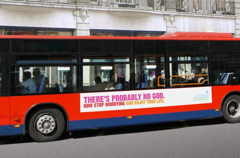 Bus with religious ad