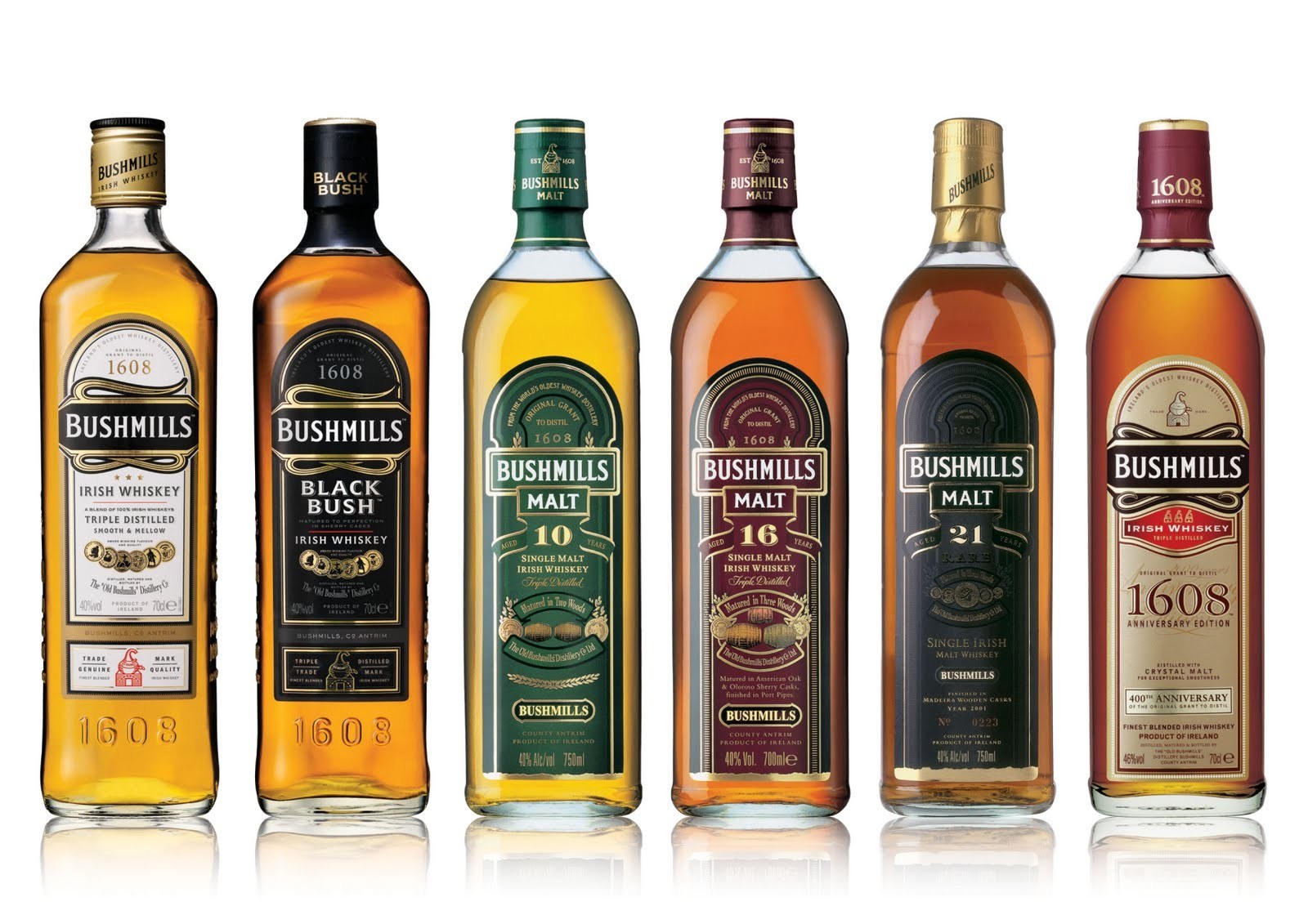 Bushmills whiskey collection