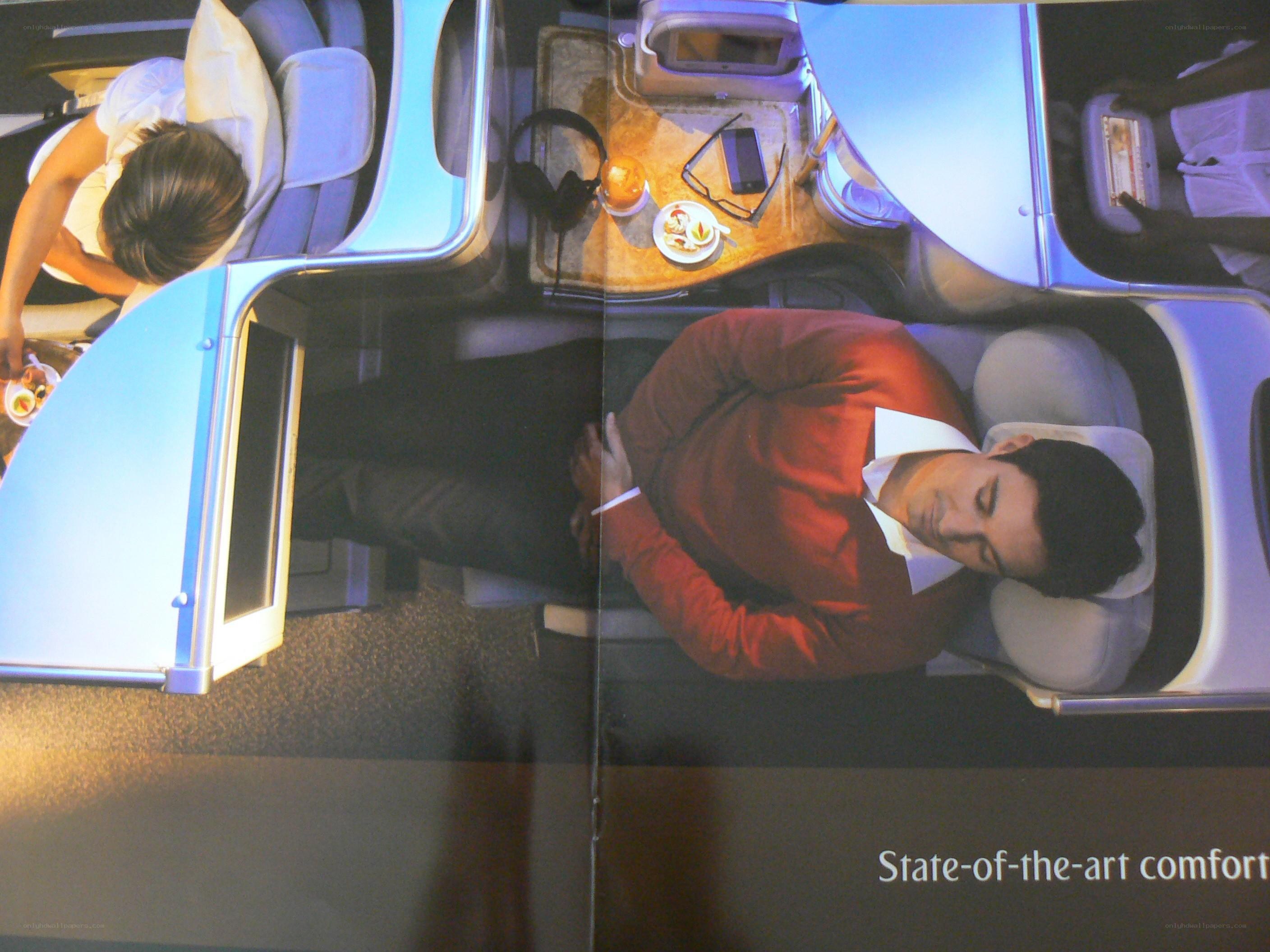 Business class airplane seats