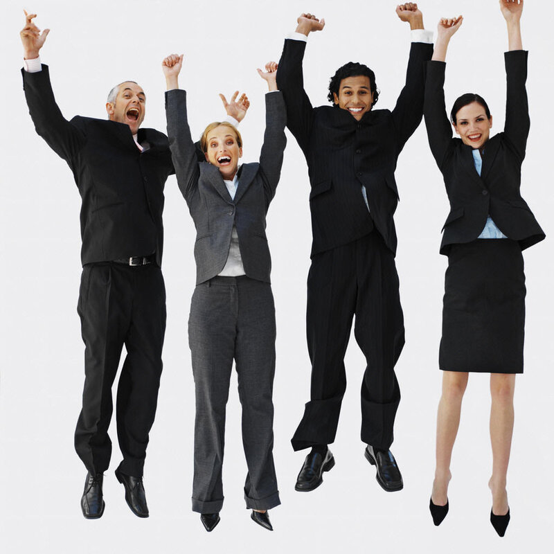 business team celebrating success
