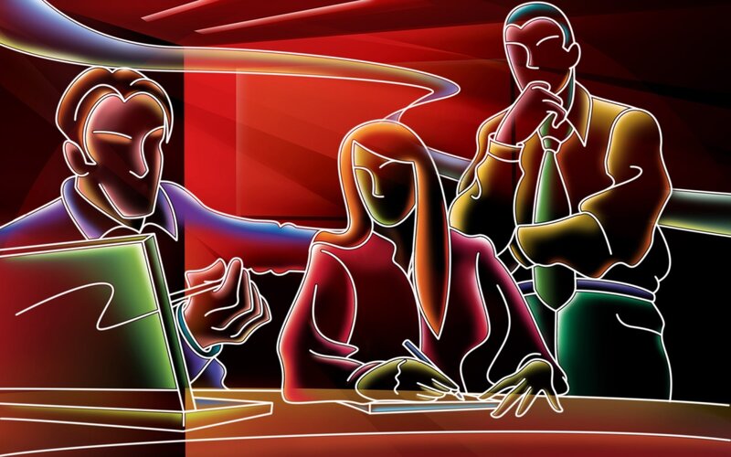business team meeting illustration