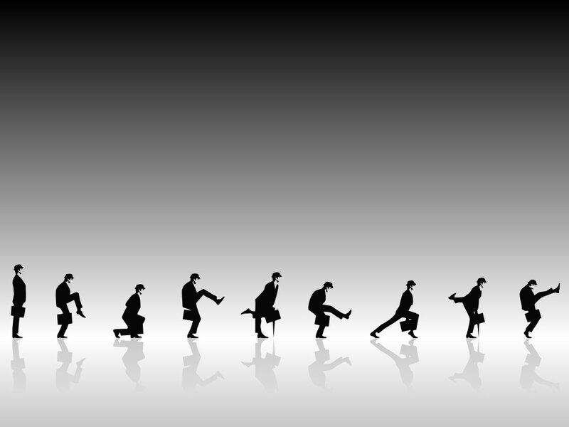 businessman kicking sequence
