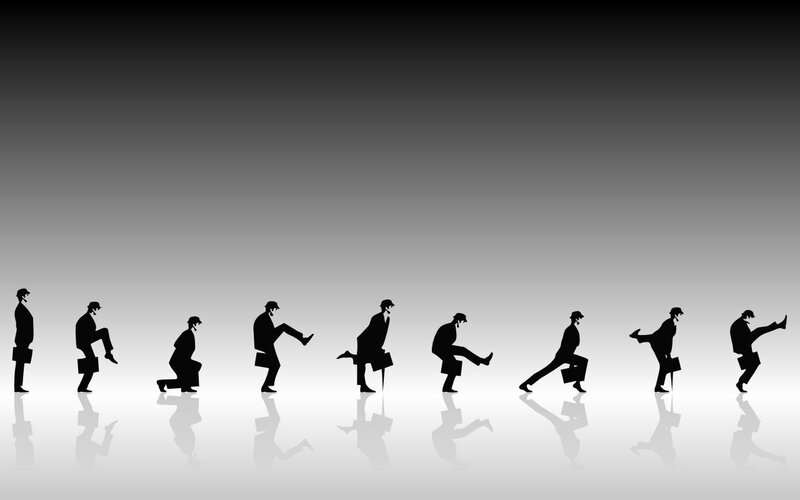 businessman silhouette sequence