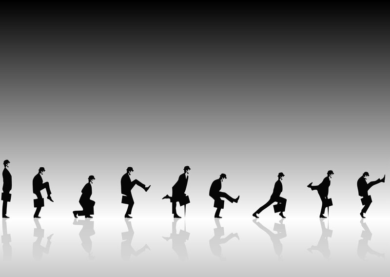 businessman walking sequence